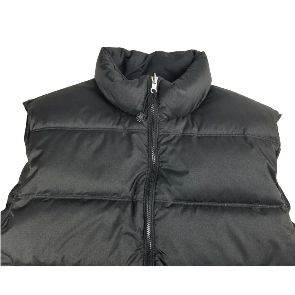 FOOT LOCKER Reversible Puffer Vest DOWN/FEATHER HEAVY Dark Silver & Black SIZE S